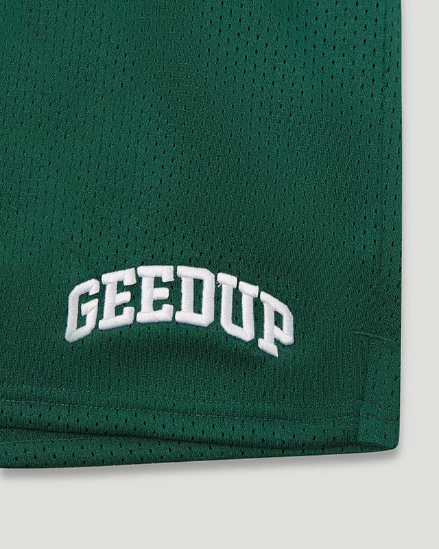 Team Logo Mesh Shorts Forest Green