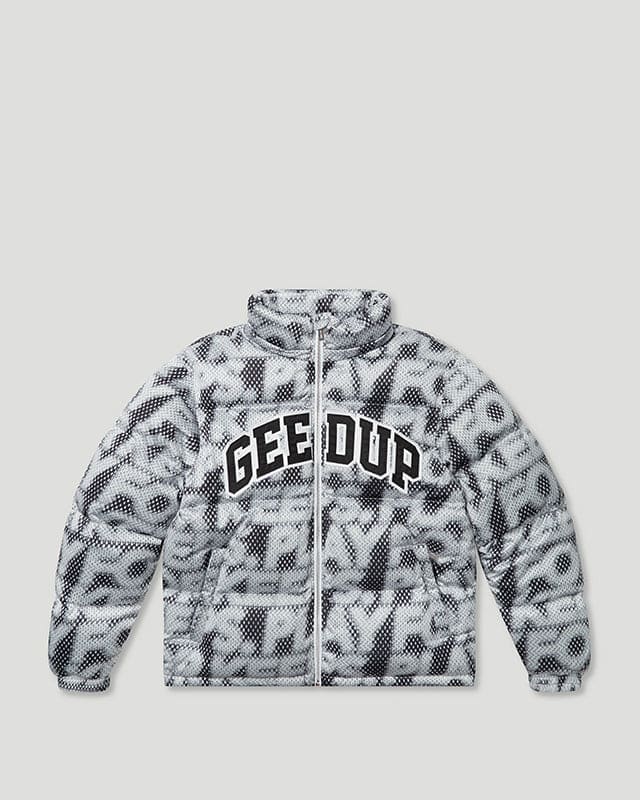PFK Static Puffer Jacket Multi Black/Grey + Ski Mask