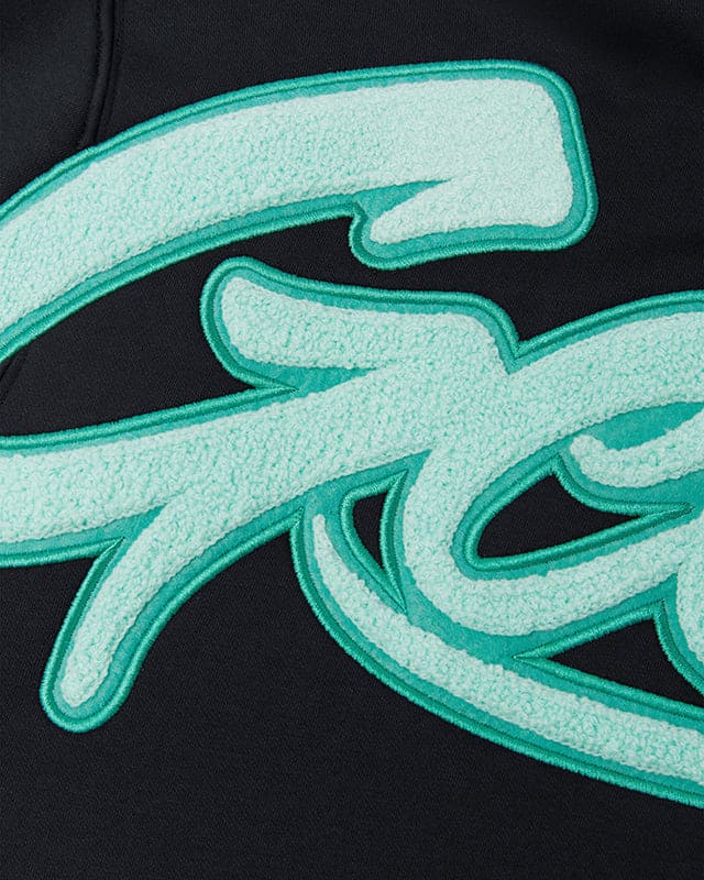Script Hoodie Navy/Teal